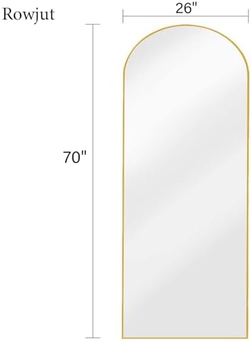 Rowjut Full Length Mirror Arched Floor Length, 71"x26" 2 Rowjut Full Length Mirror Arched Floor Length, 71"x26" - Image 2