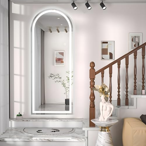 Full Length Mirror with Lights, White Frame Hasipu 95" X 40" 3 Full Length Mirror with Lights, White Frame Hasipu 95" X 40" - Image 3
