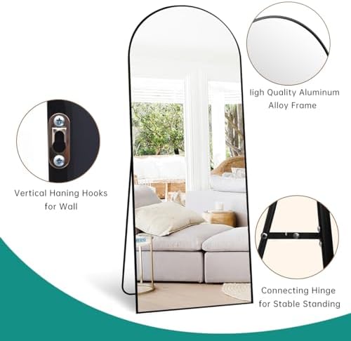 Oversized Arched Full Length Mirror Large Full Body 71''x30'' 5 Oversized Arched Full Length Mirror Large Full Body 71''x30'' - Image 5