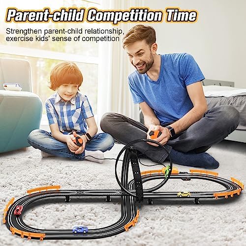 Slot-Car-Race-Track-Sets for Boys Kids! Battery or Electric Race Car Track with 4 High-Speed 7 Slot-Car-Race-Track-Sets for Boys Kids! Battery or Electric Race Car Track with 4 High-Speed - Image 7