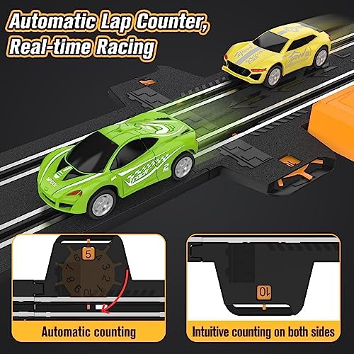 Slot-Car-Race-Track-Sets for Boys Kids! Battery or Electric Race Car Track with 4 High-Speed 4 Slot-Car-Race-Track-Sets for Boys Kids! Battery or Electric Race Car Track with 4 High-Speed - Image 4