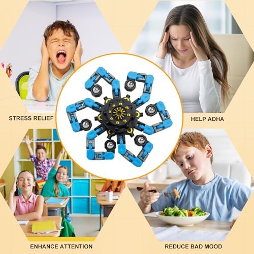 Transformable Fidget Spinner for Kids 36PC, Robot Spinner Sensory Toy. 7 Transformable Fidget Spinner for Kids 36PC, Robot Spinner Sensory Toy. - Image 7
