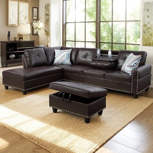 Sectional Sofa Couch w/Left Chaise Lounge,97.5" 1 Sectional Sofa Couch