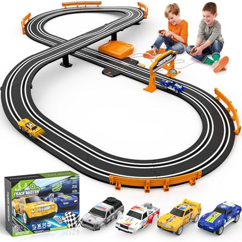 Slot Car Race Track Sets for Boys! Race Car Track with 2 High-Speed Slot Cars 1 Slot Car Race Track