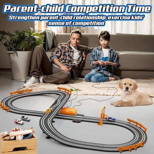 Slot Car Race Track Sets for Boys! Race Car Track with 2 High-Speed Slot Cars 7 Slot Car Race Track Sets for Boys! Race Car Track with 2 High-Speed Slot Cars - Image 7