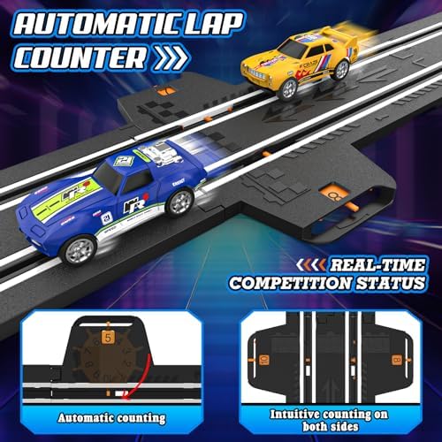 Slot Car Race Track Sets for Boys! Race Car Track with 2 High-Speed Slot Cars 3 Slot Car Race Track Sets for Boys! Race Car Track with 2 High-Speed Slot Cars - Image 3