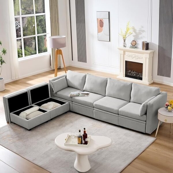 Modular Sectional Sofa with Storage, U Shaped Sectional 1 - Image 2