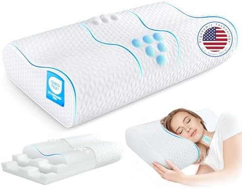 zibroges Cervical Pillow 8 hours for Neck Pain Relief- Queen Size Cooling Pillow for Sleeping 1 zibroges Cervical Pillow 8 hours