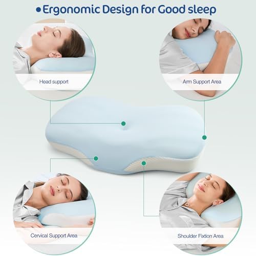 JOYENERGY Ergonomic Cervical Pillow 15°, Contour Design for Side & 3 JOYENERGY Ergonomic Cervical Pillow 15°, Contour Design for Side & - Image 3