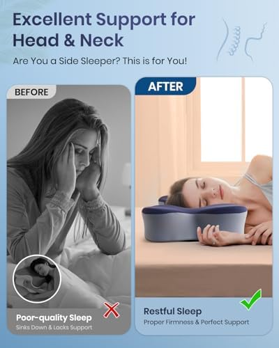 FAIORD Cervical Neck Pillow 2 height option for Pain Relief, Cooling Excellent Support 2 FAIORD Cervical Neck Pillow 2 height option for Pain Relief, Cooling Excellent Support - Image 2
