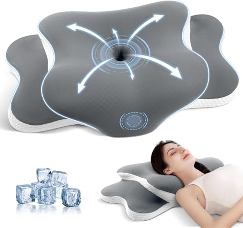 JINXIA Cervical Neck Pillow 24 hours for Sleeping, Odorless Memory Foam Pillows 1 JINXIA Cervical Neck Pillow 24 hours