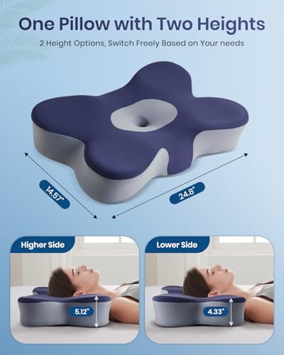 FAIORD Cervical Neck Pillow 2 height option for Pain Relief, Cooling Excellent Support 6 FAIORD Cervical Neck Pillow 2 height option for Pain Relief, Cooling Excellent Support - Image 6