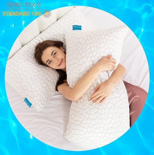 SUPA MODERN Cooling Bed Pillows for Sleeping 1 Pack Shredded Memory Foam Pillow 9 SUPA MODERN Cooling Bed Pillows for Sleeping 1 Pack Shredded Memory Foam Pillow - Image 9