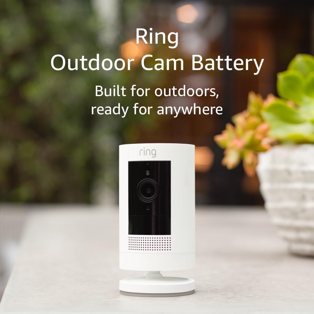 Ring Outdoor Cam 1080p (Stick Up Cam) | Weather-Resistant Outdoor Camera, Live View 1 Ring Outdoor Cam 1080p