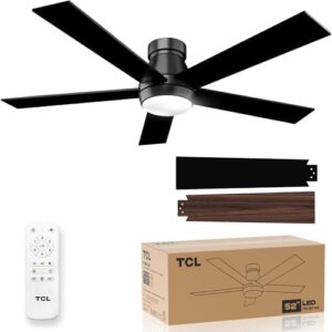 TCL 52 Black Ceiling Fan with Light